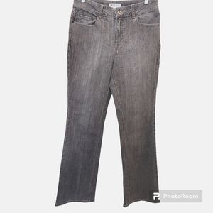 Coldwater Creek Jeans Boot Cut 5 Pockets Gray Medium Faded Wash Denim Size 10